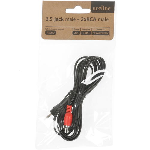 Купить Кабель   Aceline 3.5 mm jack - RCA x2 черный  1380012. Характеристики, отзывы и цены в Донецке