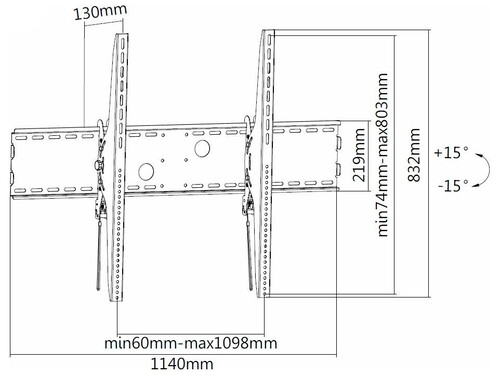Купить Кронштейн для ТВ Digis DSM-P1108T черный  4838129. Характеристики, отзывы и цены в Донецке
