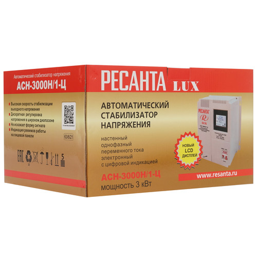 Купить Стабилизатор напряжения Ресанта АСН-3000Н/1-Ц Lux  7901346. Характеристики, отзывы и цены в Донецке