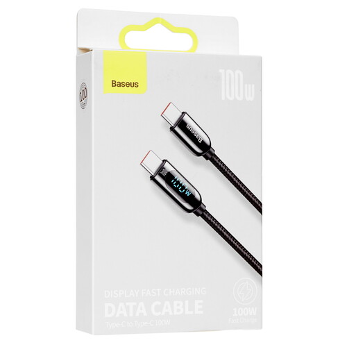 Купить Кабель круглый Baseus USB Type-C - USB Type-C черный 1 м  5455759. Характеристики, отзывы и цены в Донецке