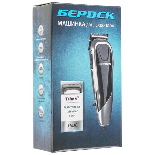 Купить Машинка для стрижки Trim's Бердск 5103С серебристый/черный  5352562. Характеристики, отзывы и цены в Донецке
