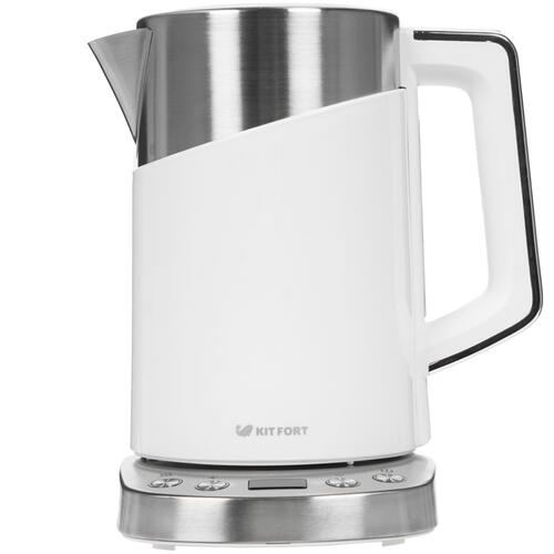 Купить Электрочайник Kitfort KT-660-1 белый  8139190. Характеристики, отзывы и цены в Донецке