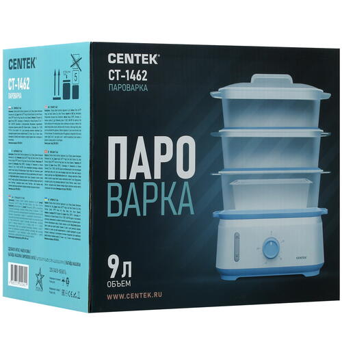 Купить Пароварка Centek CT-1462 белый  5355078. Характеристики, отзывы и цены в Донецке