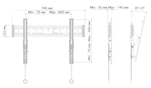 Купить Кронштейн для ТВ Harper TVT-9043T черный  9207070. Характеристики, отзывы и цены в Донецке