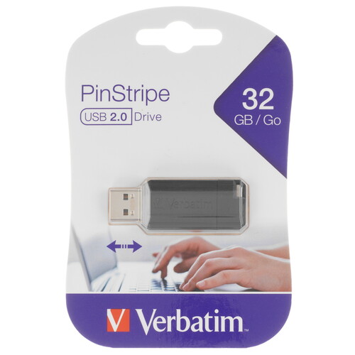 Купить Память USB Flash 32 ГБ Verbatim Pinstripe [49064]  5485271. Характеристики, отзывы и цены в Донецке