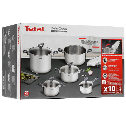 Купить Набор посуды Tefal Daily Cook G712SA55  4819215. Характеристики, отзывы и цены в Донецке