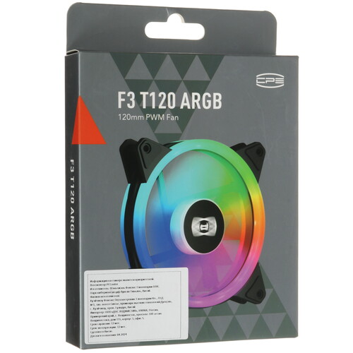 Купить Вентилятор PCCooler F3 T120 ARGB  5454476. Характеристики, отзывы и цены в Донецке