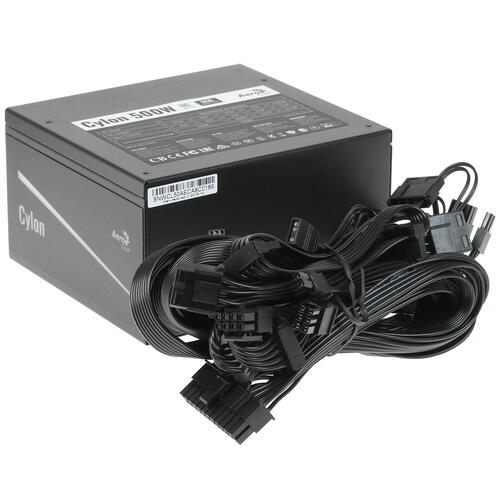 Купить Блок питания AeroCool Cylon 500W [4718009153349] черный  1282875. Характеристики, отзывы и цены в Донецке