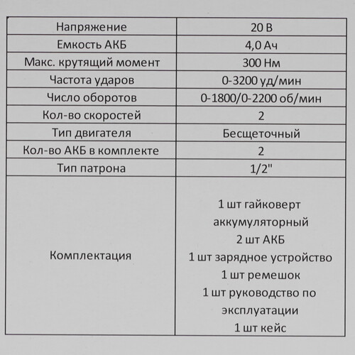Купить Гайковерт Zitrek Crusher 20  9179072. Характеристики, отзывы и цены в Донецке