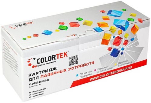 Купить Картридж лазерный Colortek Q7551A черный  8157625. Характеристики, отзывы и цены в Донецке