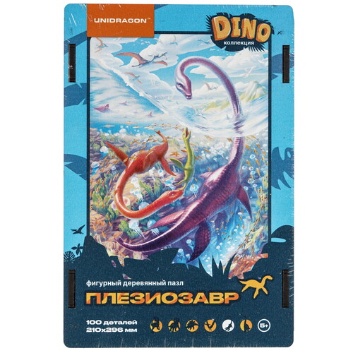 Купить Пазл Unidragon Dino Плезиозавр 5+  9124142. Характеристики, отзывы и цены в Донецке
