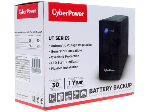 Купить ИБП CyberPower UTI875E  1250679. Характеристики, отзывы и цены в Донецке