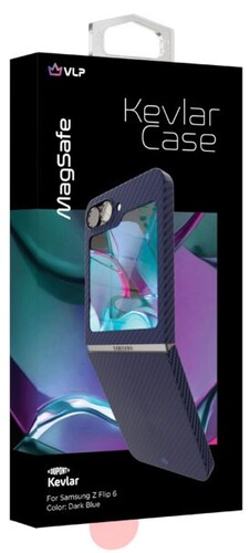 Купить Накладка  VLP Kevlar Case MagSafe для Samsung Galaxy Z Flip6 синий  5472315. Характеристики, отзывы и цены в Донецке