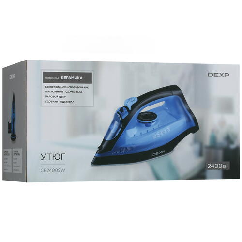 Купить Утюг DEXP CE2400SW синий  5400140. Характеристики, отзывы и цены в Донецке