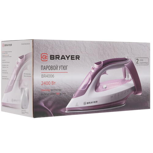 Купить Утюг BRAYER BR4006 розовый  9983934. Характеристики, отзывы и цены в Донецке