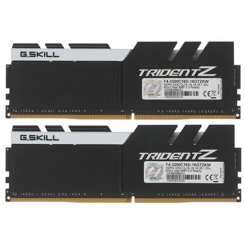 Купить Оперативная память G.Skill TRIDENT Z [F4-3200C16D-16GTZKW] 16 ГБ  8143687. Характеристики, отзывы и цены в Донецке