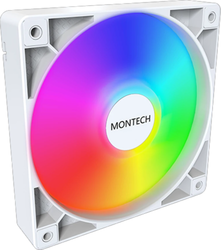 Купить Вентилятор Montech GF120 ARGB PWM [GF120WH] белый  5620673. Характеристики, отзывы и цены в Донецке