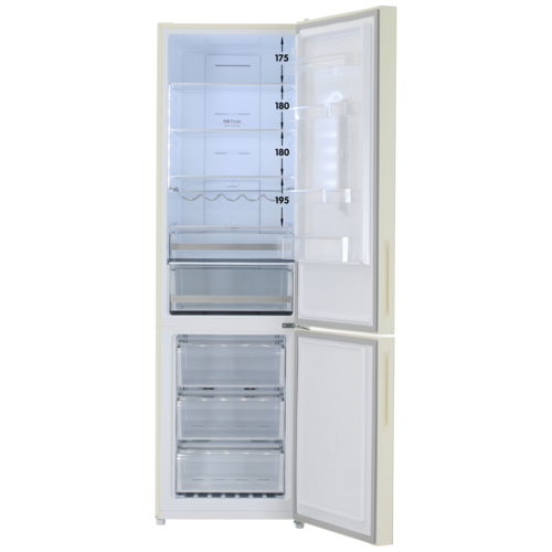 Купить Холодильник с морозильником   DEXP RF-CN350DMG/S бежевый  9136756. Характеристики, отзывы и цены в Донецке