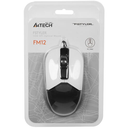 Купить Мышь проводная A4Tech Fstyler FM12  черный  4825130. Характеристики, отзывы и цены в Донецке