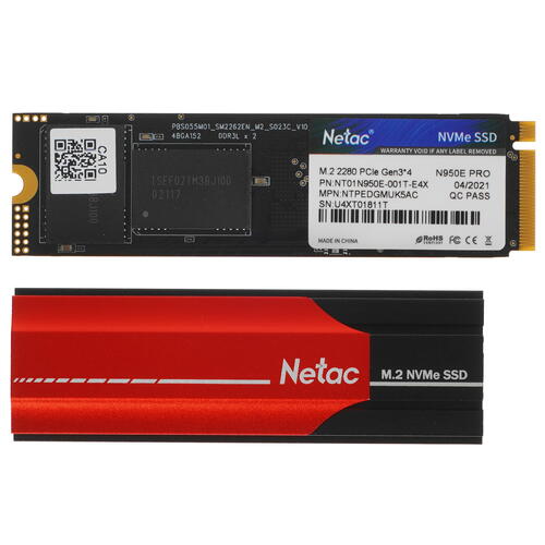 Купить 1000 ГБ M.2 NVMe накопитель Netac N950E Pro [NT01N950E-001T-E4X]  5355618. Характеристики, отзывы и цены в Донецке