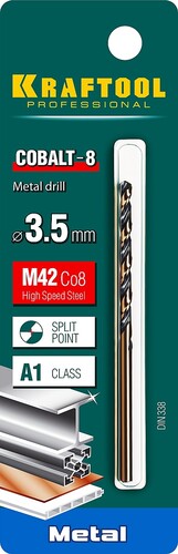 Купить Сверло спиральное KRAFTOOL 29656-3.5  9123287. Характеристики, отзывы и цены в Донецке