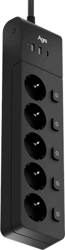 Купить Сетевой фильтр AGNI TP-FI3U5E-C черный  9289369. Характеристики, отзывы и цены в Донецке