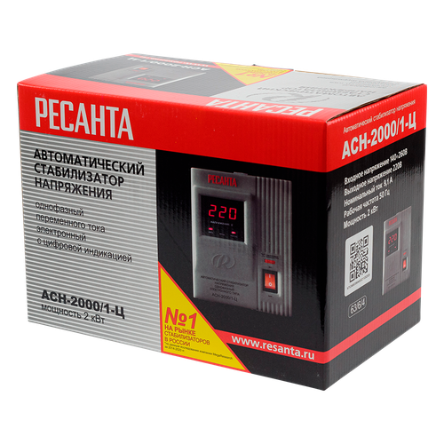 Купить Стабилизатор напряжения Ресанта АСН-2000/1-Ц  4761775. Характеристики, отзывы и цены в Донецке