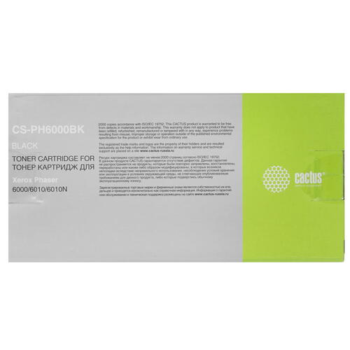 Купить Картридж лазерный Cactus CS-PH6000BK черный, с чипом  7936916. Характеристики, отзывы и цены в Донецке