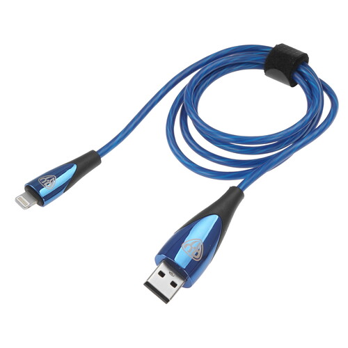 Купить Кабель круглый BY Lightning 8-pin - USB 2.0 Type-A синий 1 м  5497287. Характеристики, отзывы и цены в Донецке