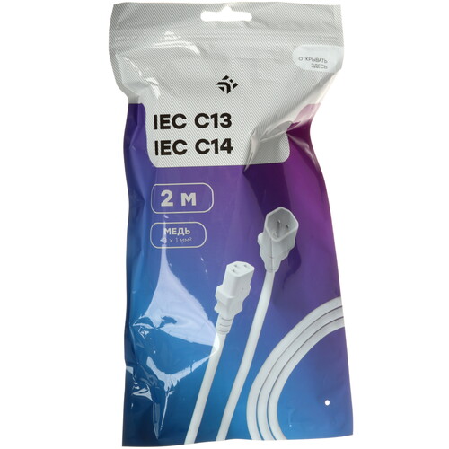 Купить Кабель питания DEXP IEC 320 C13 - IEC 320 C14  5451596. Характеристики, отзывы и цены в Донецке