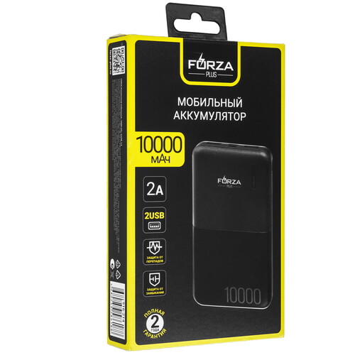 Купить Портативный аккумулятор Forza 916-214 черный  5091156. Характеристики, отзывы и цены в Донецке