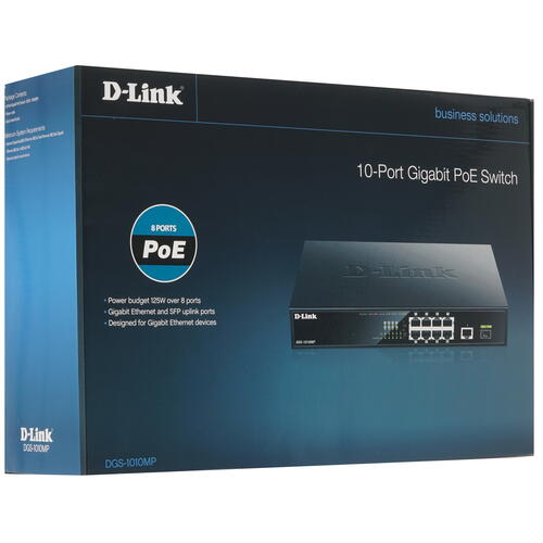 Купить Коммутатор D-Link DGS-1010MP  8139737. Характеристики, отзывы и цены в Донецке