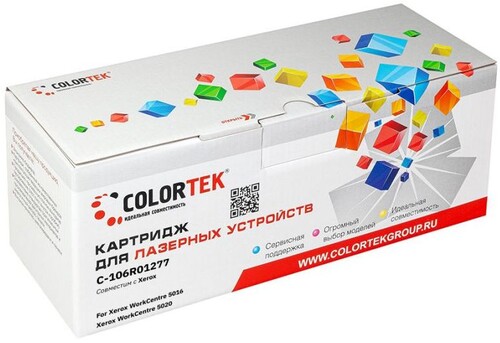 Купить Тонер-картридж лазерный Colortek 106R01277 черный  8157597. Характеристики, отзывы и цены в Донецке