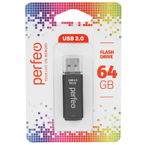Купить Память USB Flash 64 ГБ Perfeo C06 [PF-C06B064]  9209074. Характеристики, отзывы и цены в Донецке