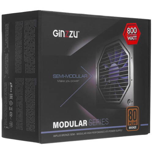 Купить Блок питания GiNZZU MC800 [17297] синий, черный  5309026. Характеристики, отзывы и цены в Донецке