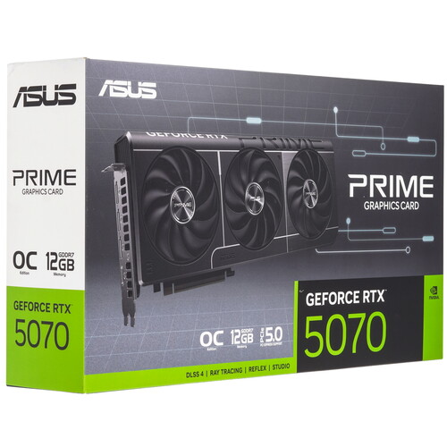 Купить Видеокарта ASUS GeForce RTX 5070 PRIME OC Edition  5620386. Характеристики, отзывы и цены в Донецке