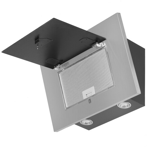 Купить Вытяжка наклонная Indesit IHVP 6.4 LL K черный/серебристый  8128182. Характеристики, отзывы и цены в Донецке