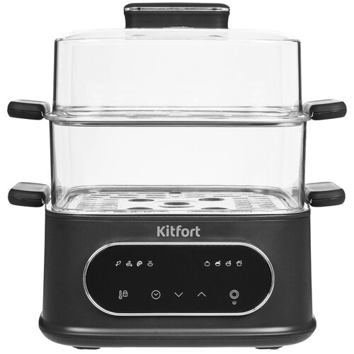 Купить Пароварка Kitfort КТ-6468 черный  9236263. Характеристики, отзывы и цены в Донецке