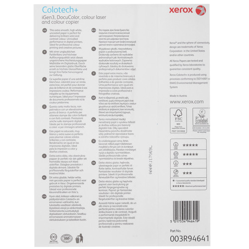 Купить Бумага Xerox Colotech+ белый  9206717. Характеристики, отзывы и цены в Донецке