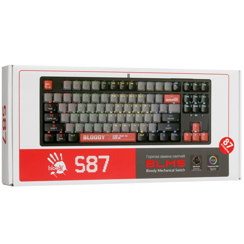 Купить Клавиатура  проводная A4Tech Bloody S87 Energy  5439864. Характеристики, отзывы и цены в Донецке