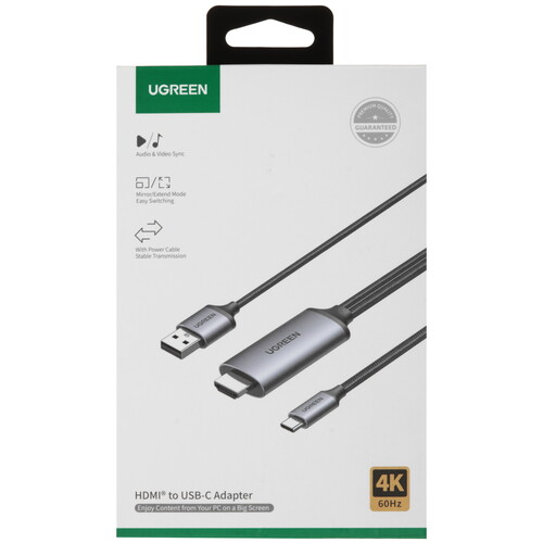 Купить Кабель однонаправленный Ugreen USB Type-C - HDMI, 2 м  5624644. Характеристики, отзывы и цены в Донецке