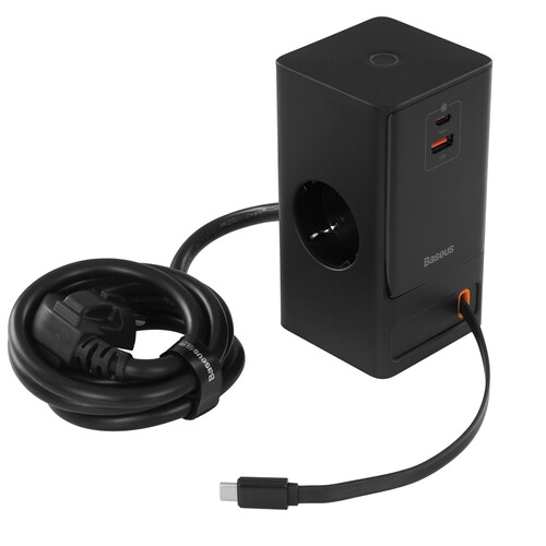 Купить Сетевое зарядное устройство Baseus PowerCombo Digital PowerStrip черный  9163666. Характеристики, отзывы и цены в Донецке