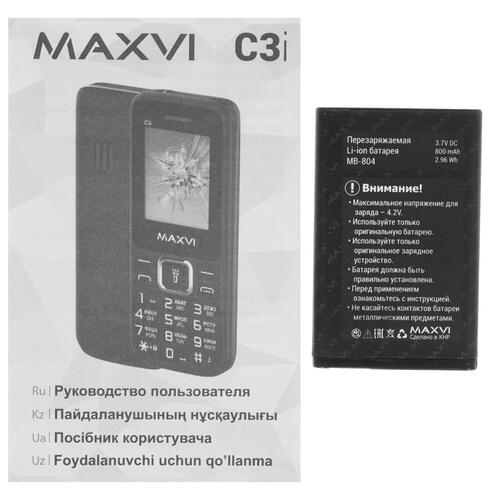 Сотовый телефон Maxvi C3i черный Купить Сотовый телефон Maxvi C3i черный  4831728. Характеристики, отзывы и цены в Донецке