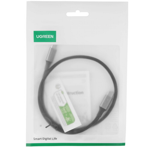 Купить Кабель круглый Ugreen USB Type-C - USB Type-C черный 0.5 м  9147660. Характеристики, отзывы и цены в Донецке
