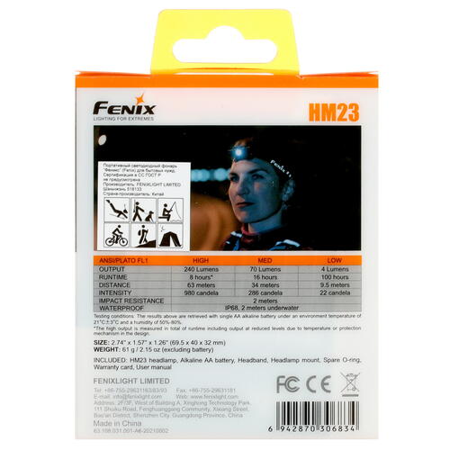 Купить Фонарь Fenix HM23  5350620. Характеристики, отзывы и цены в Донецке