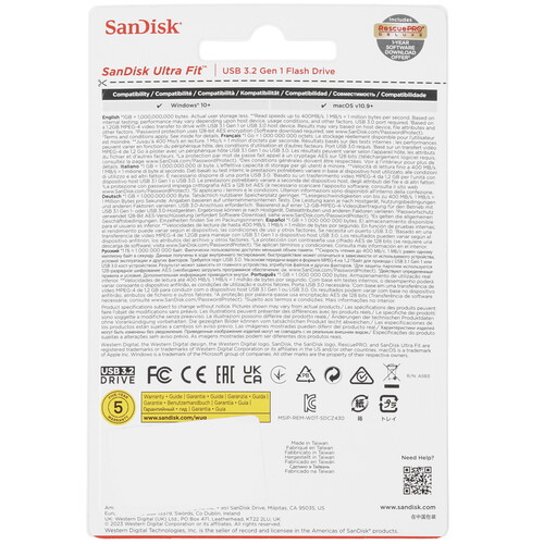 Купить Память USB Flash 512 ГБ SanDisk Ultra Fit  5470881. Характеристики, отзывы и цены в Донецке