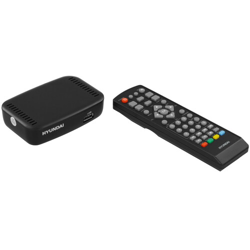 Купить Приставка для цифрового ТВ Hyundai H-DVB460 черный  5473001. Характеристики, отзывы и цены в Донецке