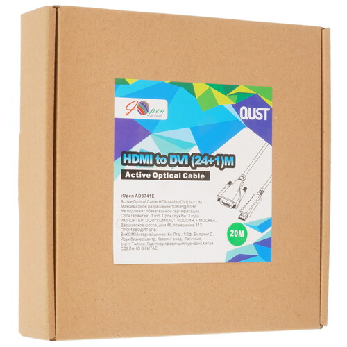 Купить Кабель однонаправленный iOpen HDMI - DVI-D, 20 м  5471739. Характеристики, отзывы и цены в Донецке