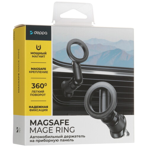 Купить Держатель автомобильный DEPPA MagSafe Mage Ring черный  5622778. Характеристики, отзывы и цены в Донецке