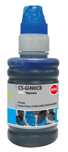 Купить Чернила пигментные Cactus CS-GI490CB голубой  9910881. Характеристики, отзывы и цены в Донецке